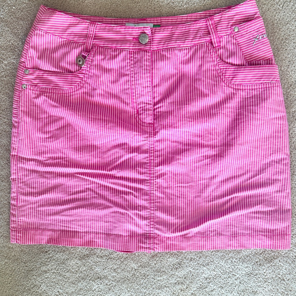 Daily Sports Pink Striped Golf Skort